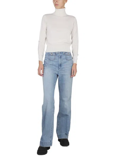 Ballantyne Slim Fit Cashmere Turtleneck Knitwear In White