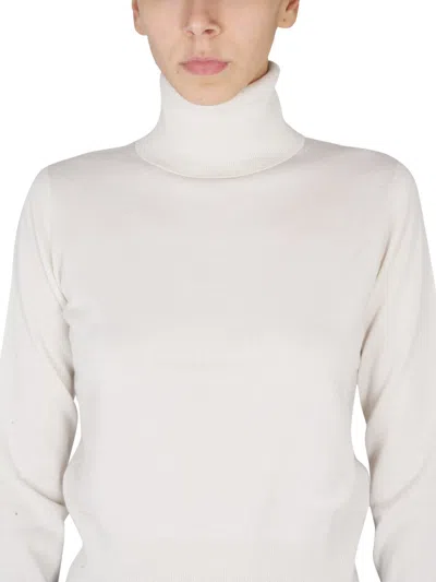 Ballantyne Slim Fit Cashmere Turtleneck Knitwear In White