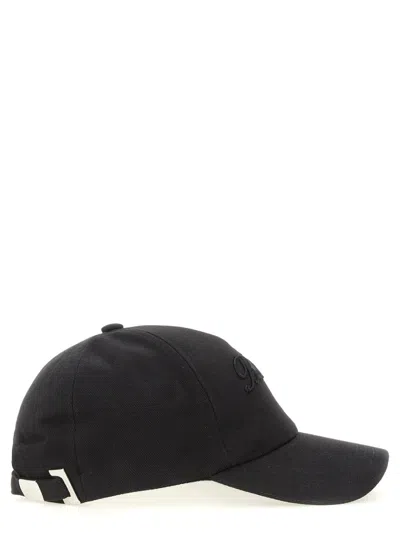 Balmain Men Baseball Hat With Logo Embroidery
