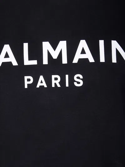 Balmain Printed Logo Cropped T-shirt
