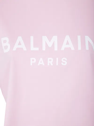 Balmain Logo Print Cropped T-shirt