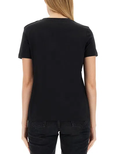 Balmain Tshirt 3 Btn Logo In Black