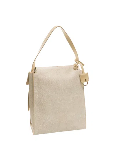 Borbonese Déjeuner Shoulder Bag In Coated Canvas Op