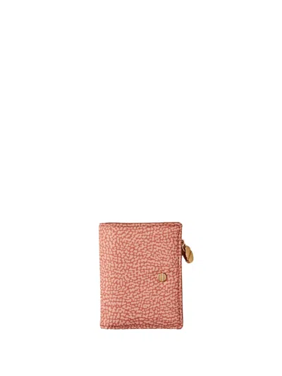 Borbonese Wallet In Recycled Fabric Op And Leather Small