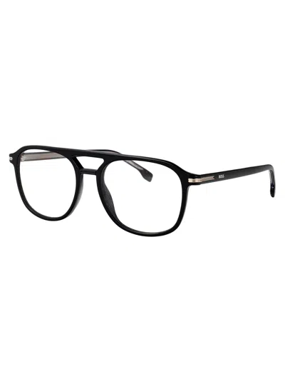 Hugo Boss Boss Black Acetate Glasses In Black