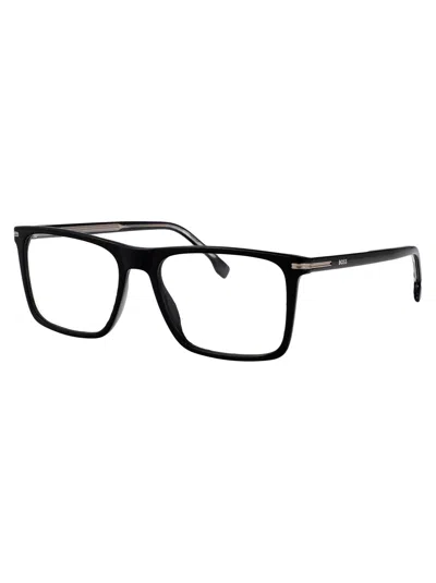 Hugo Boss Boss Black Acetate Glasses In Black