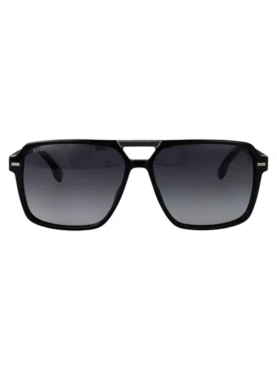 Hugo Boss Boss Black Acetate Sunglasses In Black