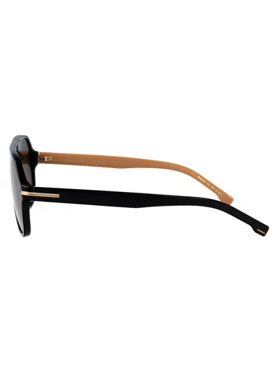 Hugo Boss Boss Black Acetate Sunglasses In Black