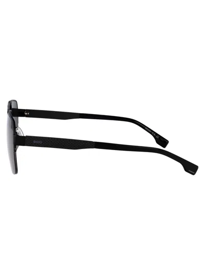 Hugo Boss Boss Matte Black Stainless Steel Sunglasses In Black