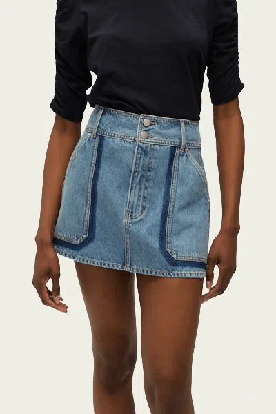 Veronica Beard Vilma Mini Skirt In Sun Burst In Blue