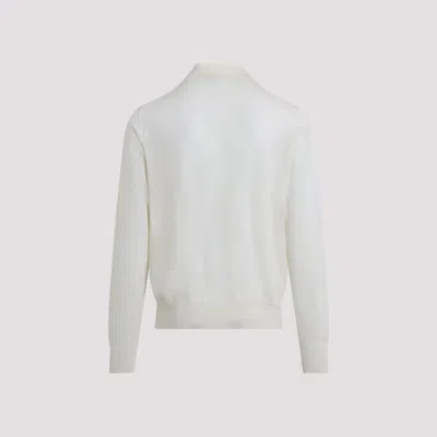 Bottega Veneta Polo In Cashmere Avorio Uomo