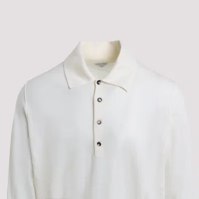 Bottega Veneta Polo In Cashmere Avorio Uomo