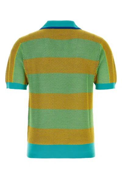 Botter Ribbed Hem Knit Striped Polo