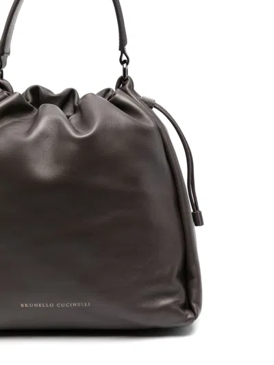 Brunello Cucinelli Bucket Mellow Leather Handbag