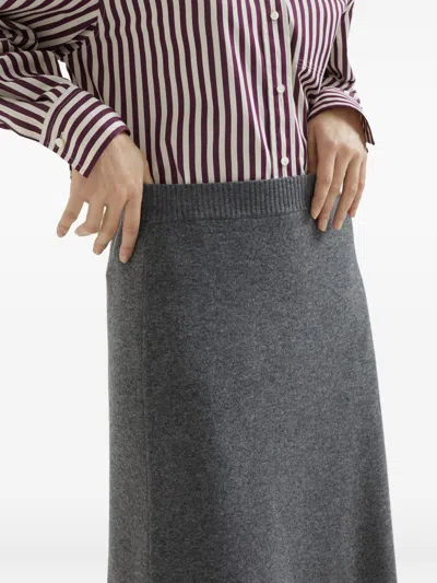 Brunello Cucinelli Cashmere Midi Skirt
