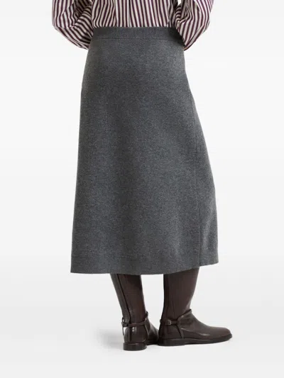 Brunello Cucinelli Cashmere Midi Skirt