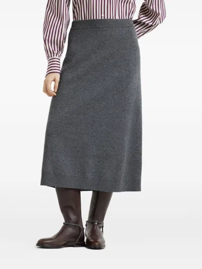 Brunello Cucinelli Cashmere Midi Skirt
