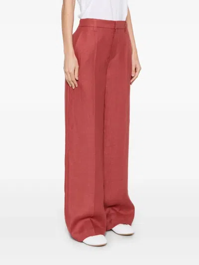 Brunello Cucinelli Red Tailored Trousers In Red