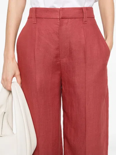 Brunello Cucinelli Red Tailored Trousers In Red