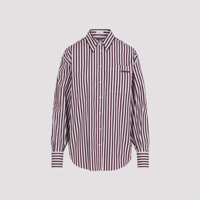 Brunello Cucinelli Logo Striped Long-sleeved Shirt