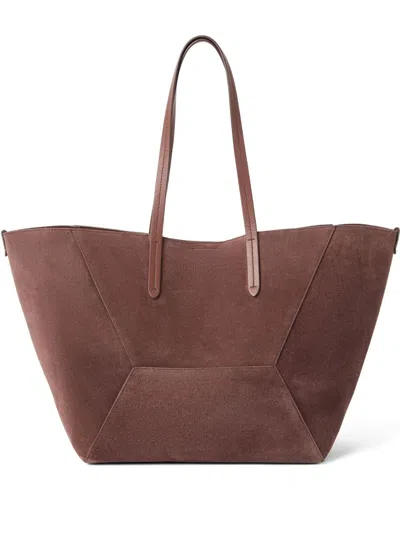 Brunello Cucinelli Suede Leather Shopping Bag