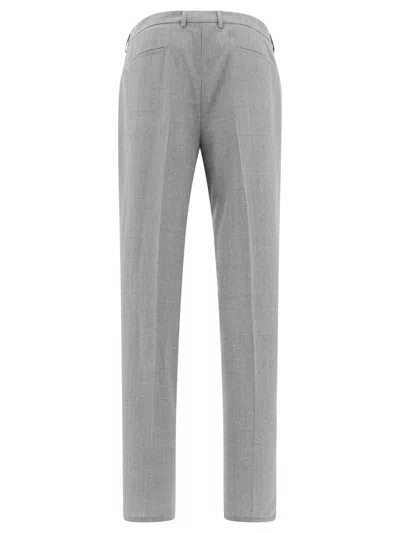 Brunello Cucinelli Wool Grey Classic Trousers In Gray