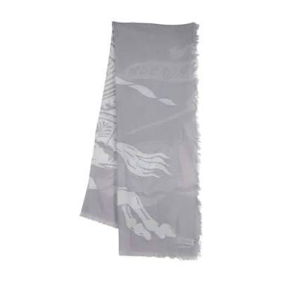 Burberry Large Scarf In Gray