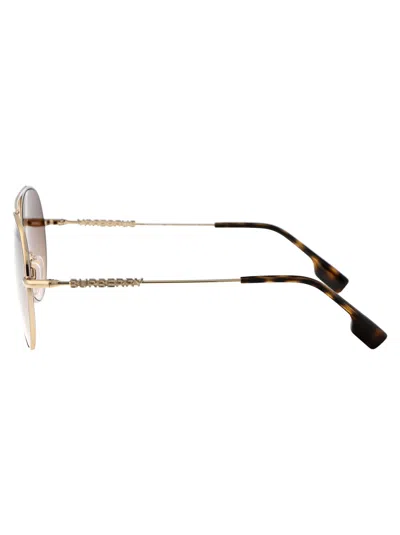 Burberry Womens Gold Be3147 Aviator-frame Metal Sunglasses