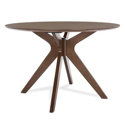 Safavieh Carolee 46 Round Dining Table, Walnut In Brown