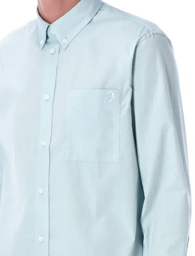 Burberry Light Blue Cotton Shirt In Blue