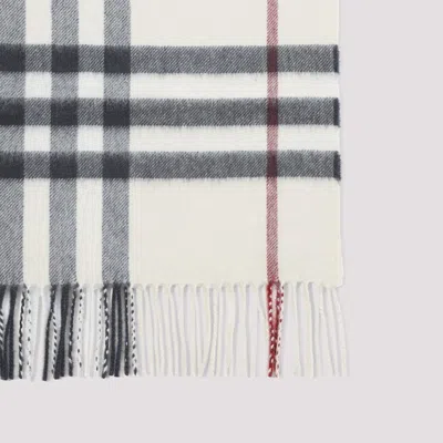 Burberry Wool Scarf In White Scarfs In Neutral