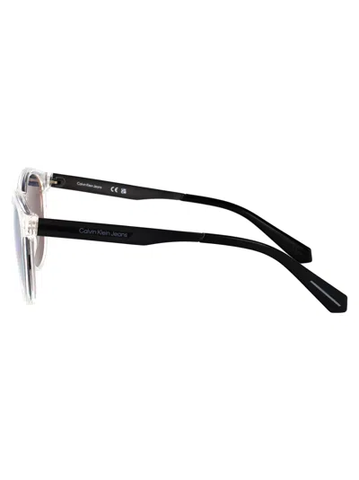 Calvin Klein Jeans Est.1978 Calvin Klein Jeans Crystal Clear Acetate Sunglasses In Neutral