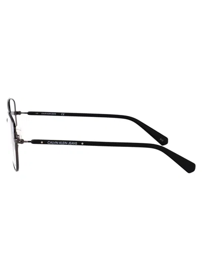 Calvin Klein Jeans Est.1978 Calvin Klein Jeans Matte Black Metal Glasses In Black