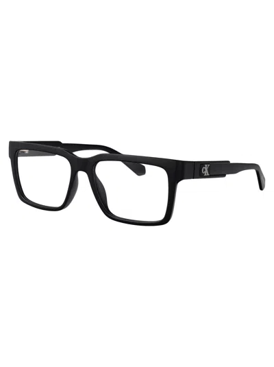 Calvin Klein Jeans Est.1978 Calvin Klein Jeans Matte Black Acetate Glasses In Black