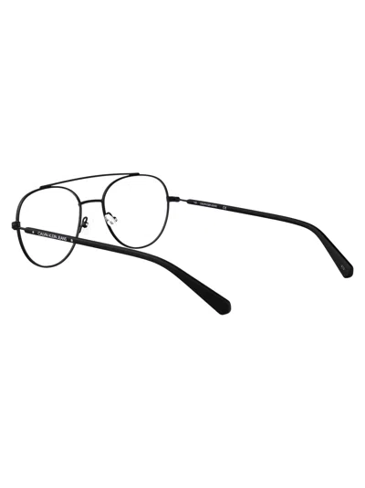 Calvin Klein Jeans Est.1978 Calvin Klein Jeans Matte Black Metal Glasses In Black