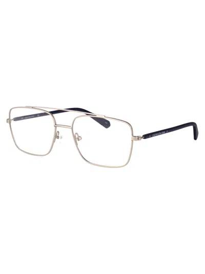 Calvin Klein Jeans Est.1978 Calvin Klein Jeans Matte Silver Metal Glasses In Neutral