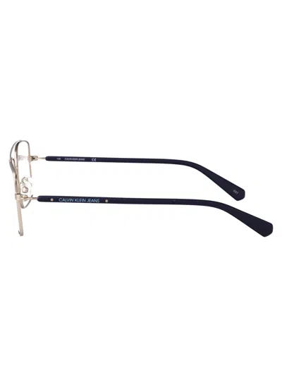 Calvin Klein Jeans Est.1978 Calvin Klein Jeans Matte Silver Metal Glasses In Neutral