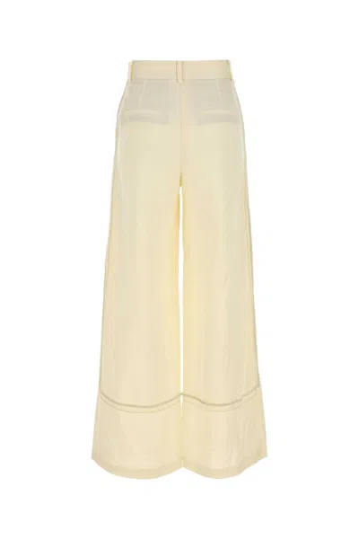 Camilla And Marc Cream Linen Blend Fortuna Wide-leg Pant