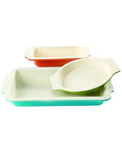 Gibson Colorsplash Imbue 3pc Carbon Steel Nonstick Bakeware Set In Multi