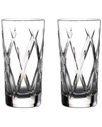 Waterford Gin Journeys Hiball Olann Crystal Shot Glasses Set Of Two In Transparent