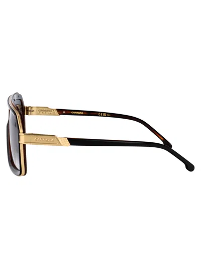 Carrera Black Horn Acetate Sunglasses In Black