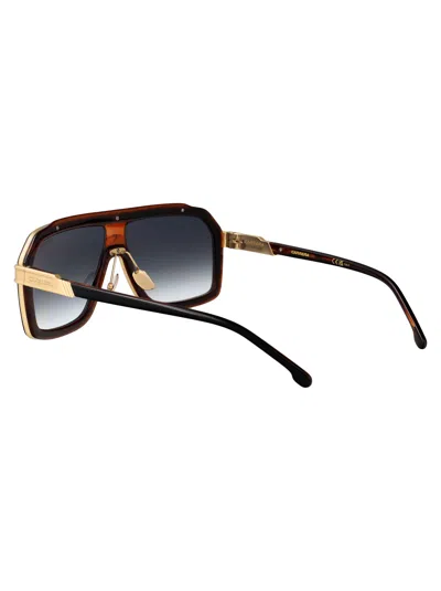 Carrera Black Horn Acetate Sunglasses In Black