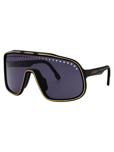 Carrera Matte Black Gold Injectate Sunglasses In Purple
