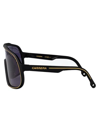 Carrera Matte Black Gold Injectate Sunglasses In Purple