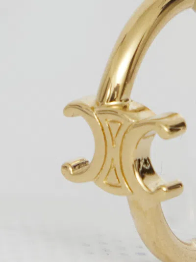 Celine Asymmetric Hoops In Gold
