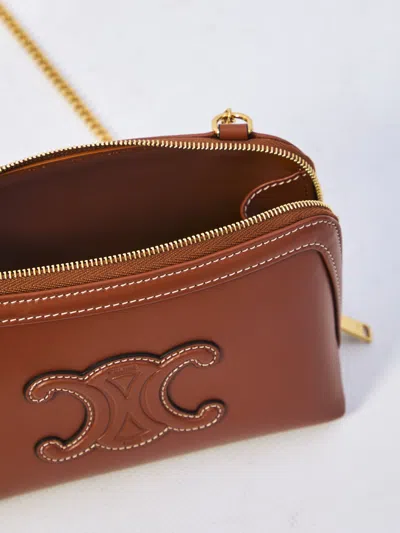 Celine Triomphe Leather Pouch