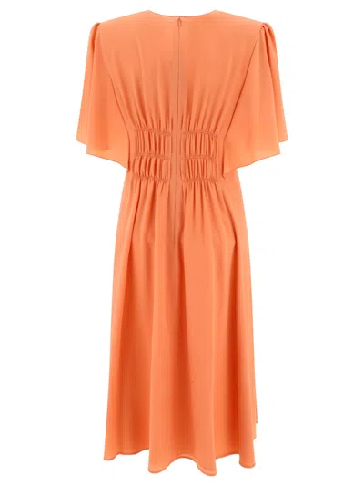 Chloé Silk Dress With Frontal Drapery