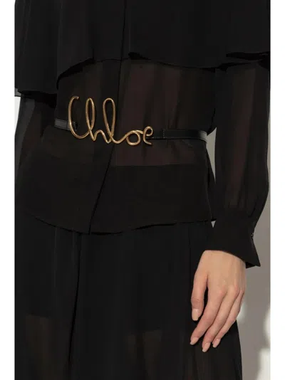 Chloé Iconic Leather Belt Gold-tone Hardware