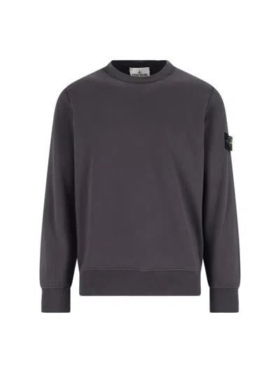 Stone Island Cotton Sweatshirt In Gray