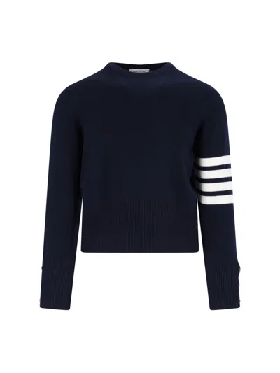 Thom Browne Ribbed Crewneck Sweater Striped Sleeves
